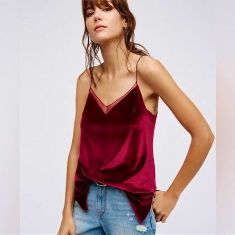 Free People - Intimately Red Velvet Cami